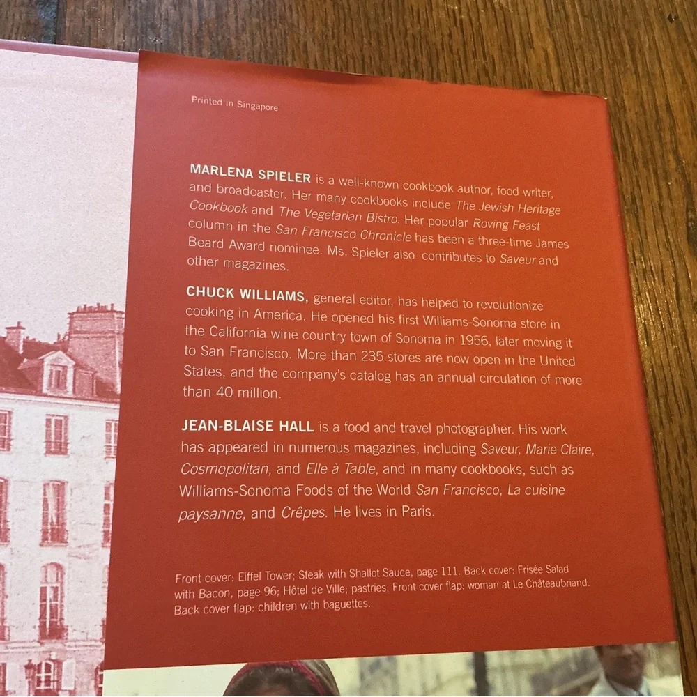 Williams Sonoma Paris Cookbook - Bold Red and White
